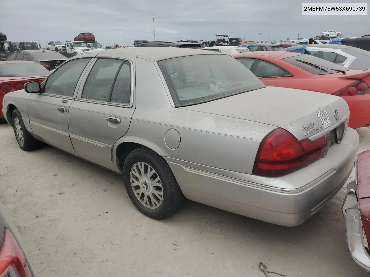 2003 Mercury Grand Marquis Ls VIN: 2MEFM75W53X690739 Lot: 75879044