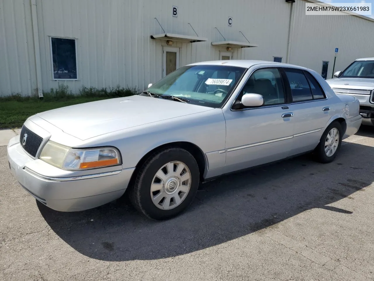 2003 Mercury Grand Marquis Ls VIN: 2MEHM75W23X661983 Lot: 76009874