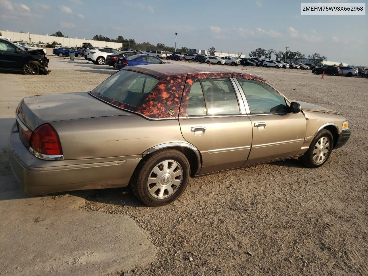 2003 Mercury Grand Marquis Ls VIN: 2MEFM75W93X662958 Lot: 76025284