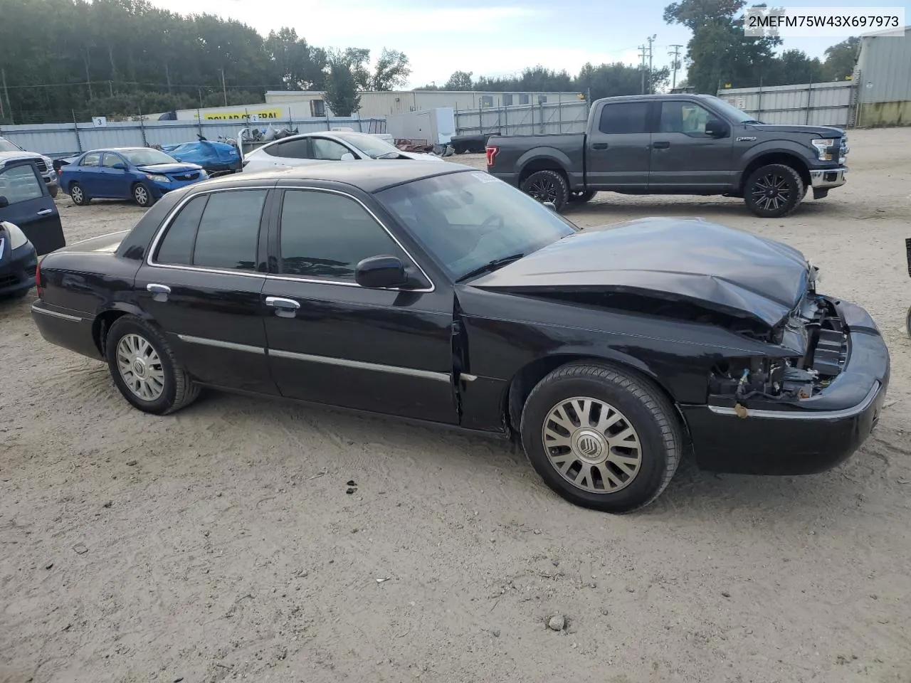 2003 Mercury Grand Marquis Ls VIN: 2MEFM75W43X697973 Lot: 76053254