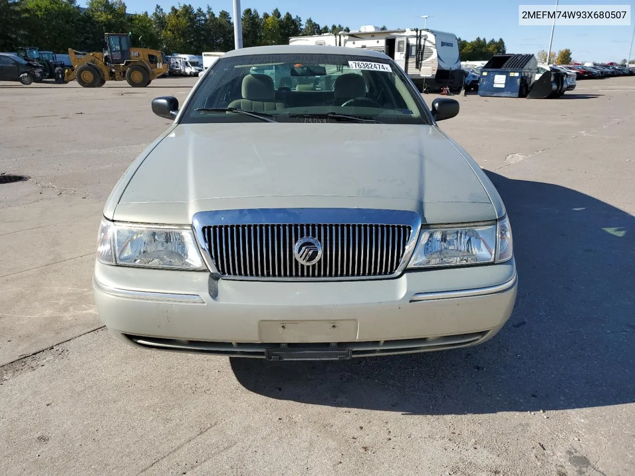 2003 Mercury Grand Marquis Gs VIN: 2MEFM74W93X680507 Lot: 76382474