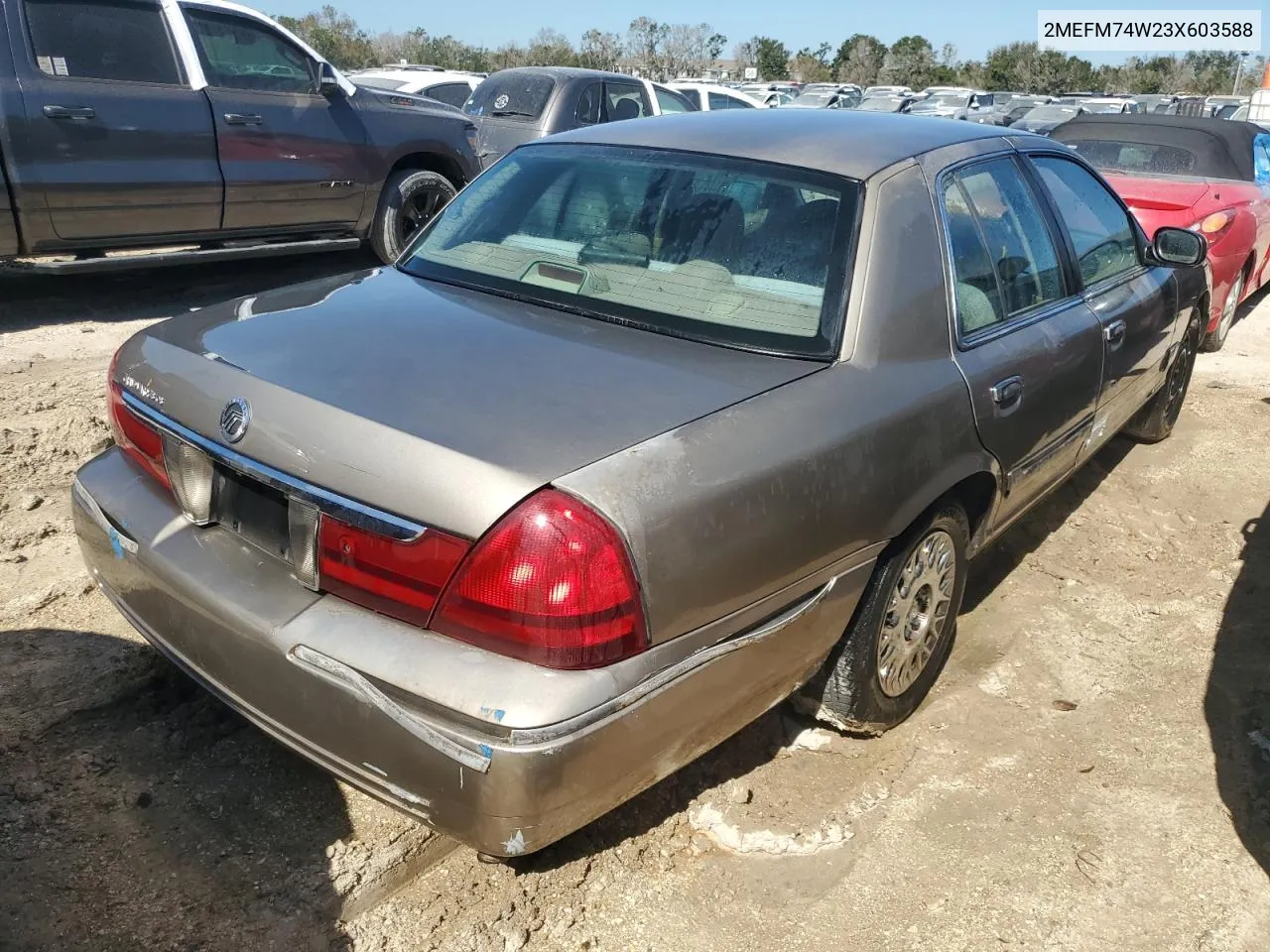 2003 Mercury Grand Marquis Gs VIN: 2MEFM74W23X603588 Lot: 76409804