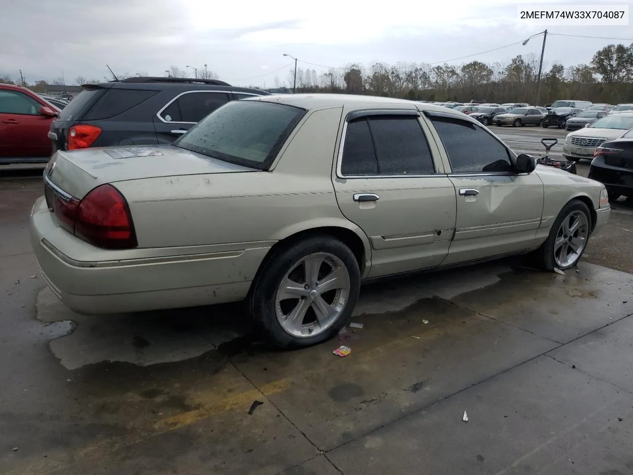 2003 Mercury Grand Marquis Gs VIN: 2MEFM74W33X704087 Lot: 77073764