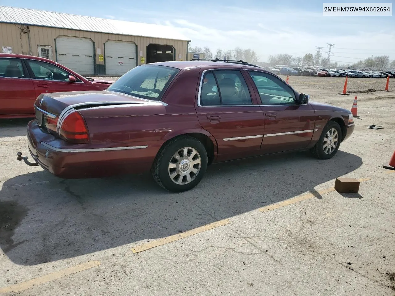 2004 Mercury Grand Marquis Ls VIN: 2MEHM75W94X662694 Lot: 49813604