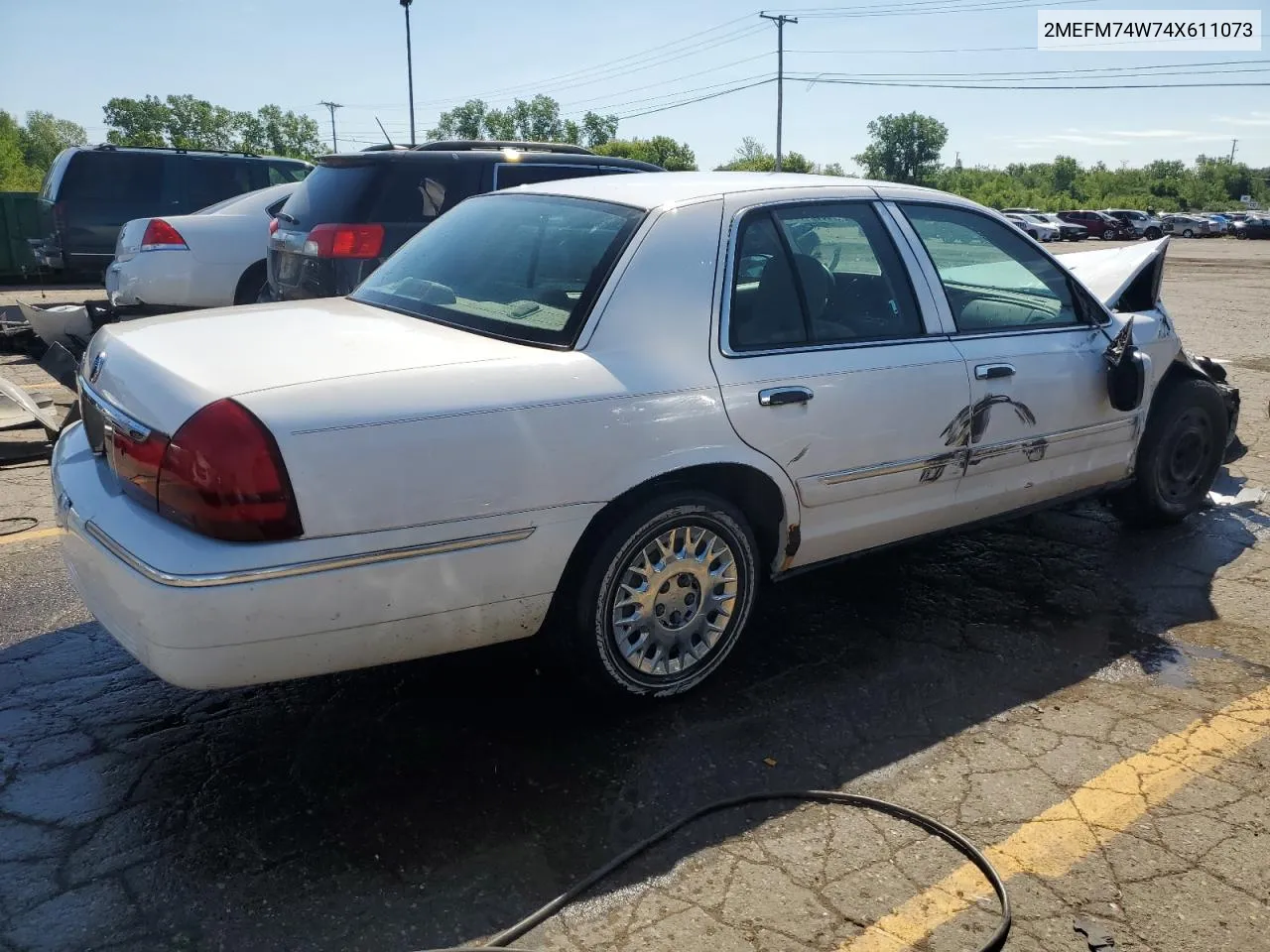 2004 Mercury Grand Marquis Gs VIN: 2MEFM74W74X611073 Lot: 59084414