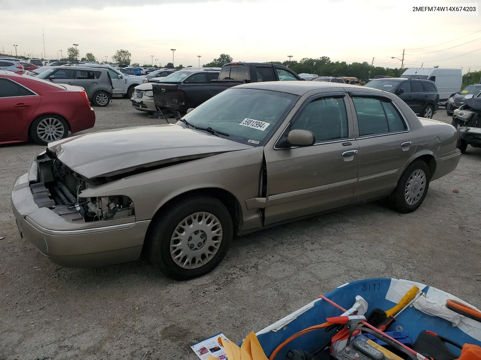 2004 Mercury Grand Marquis Gs VIN: 2MEFM74W14X674203 Lot: 59812994