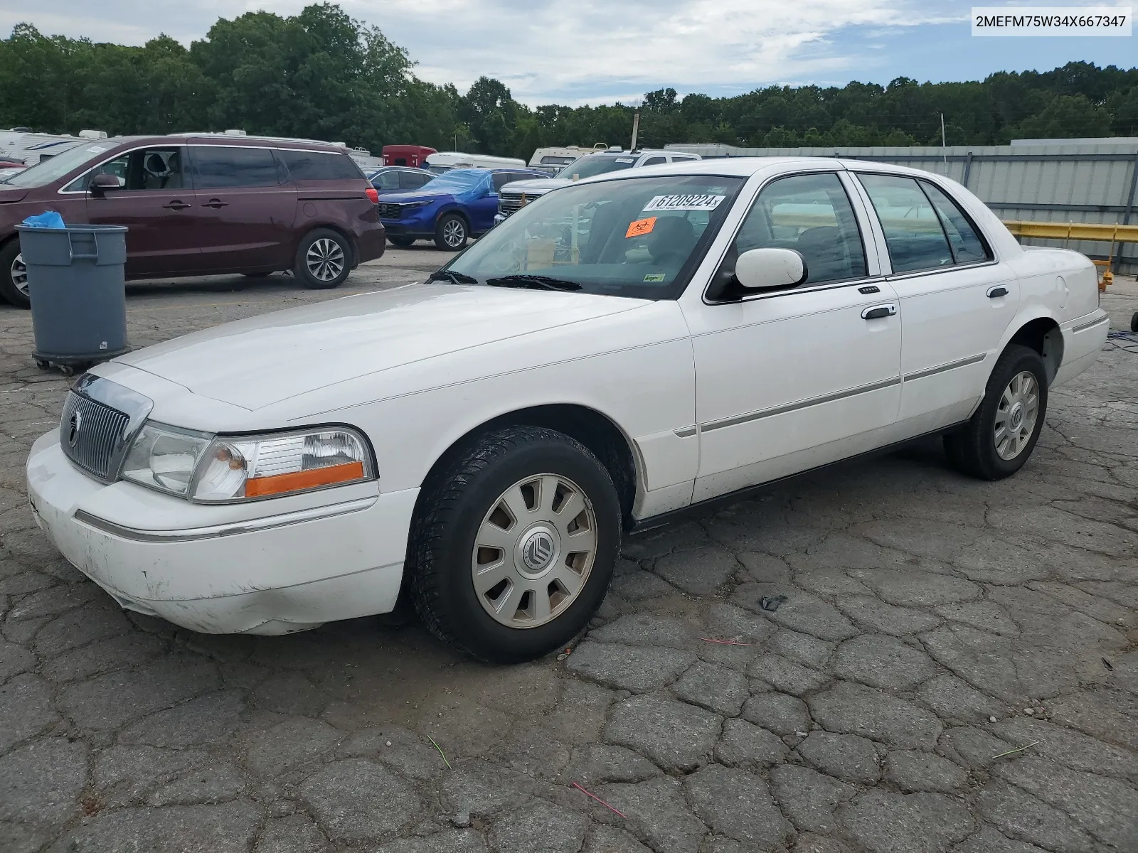 2004 Mercury Grand Marquis Ls VIN: 2MEFM75W34X667347 Lot: 61209224