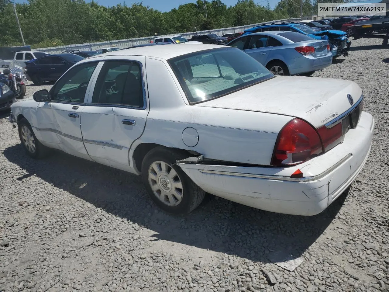 2004 Mercury Grand Marquis Ls VIN: 2MEFM75W74X662197 Lot: 61379534