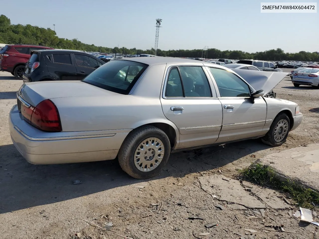 2004 Mercury Grand Marquis Gs VIN: 2MEFM74W84X604472 Lot: 62256994