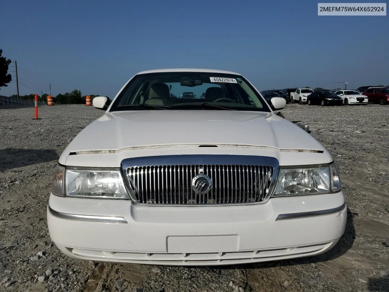 2004 Mercury Grand Marquis Ls VIN: 2MEFM75W64X652924 Lot: 65822974