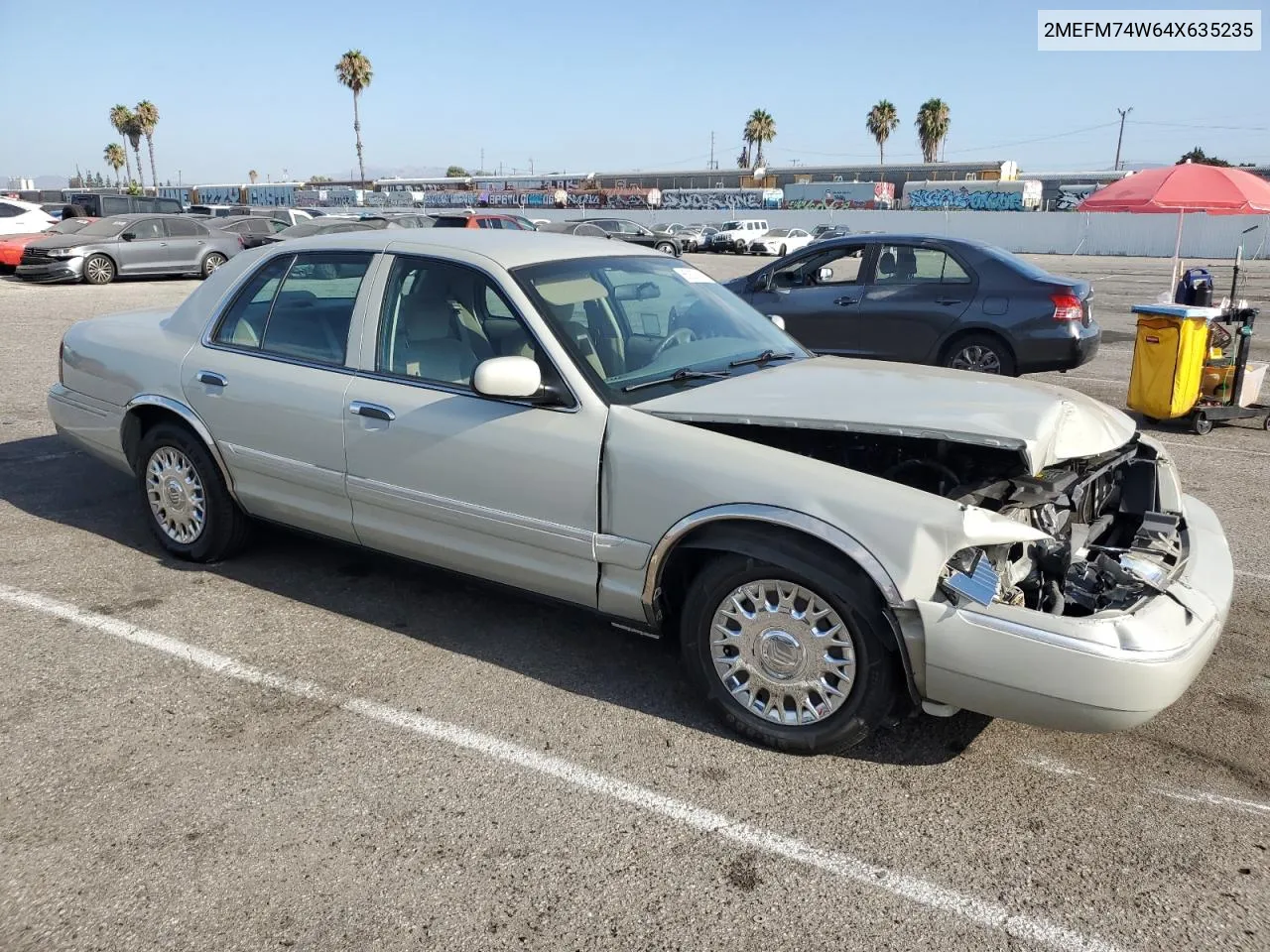 2004 Mercury Grand Marquis Gs VIN: 2MEFM74W64X635235 Lot: 65927924