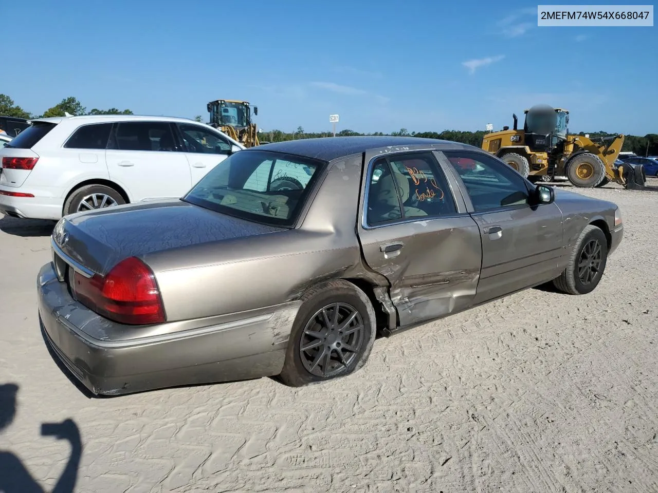 2004 Mercury Grand Marquis Gs VIN: 2MEFM74W54X668047 Lot: 68730014