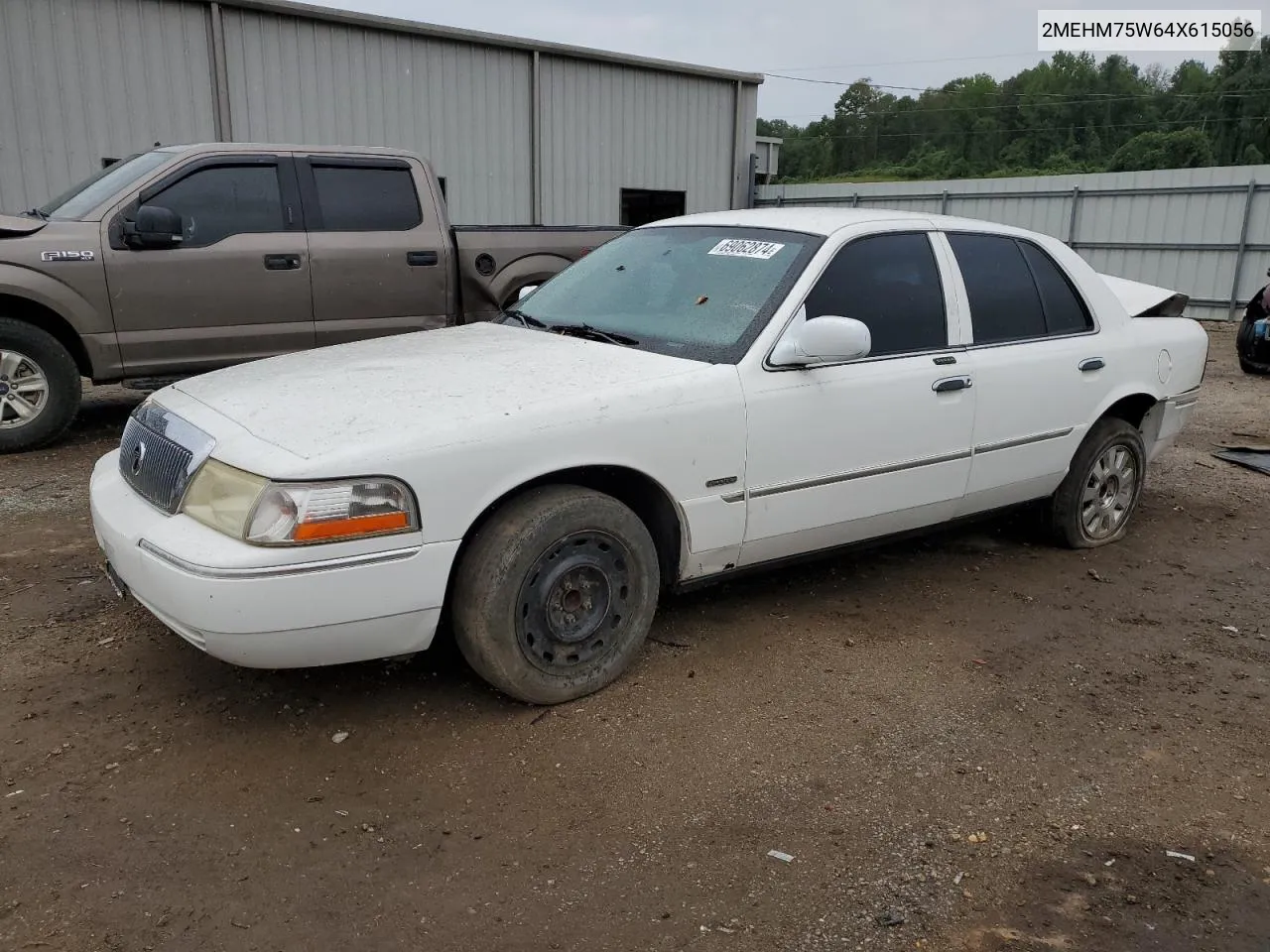 2004 Mercury Grand Marquis Ls VIN: 2MEHM75W64X615056 Lot: 69062874