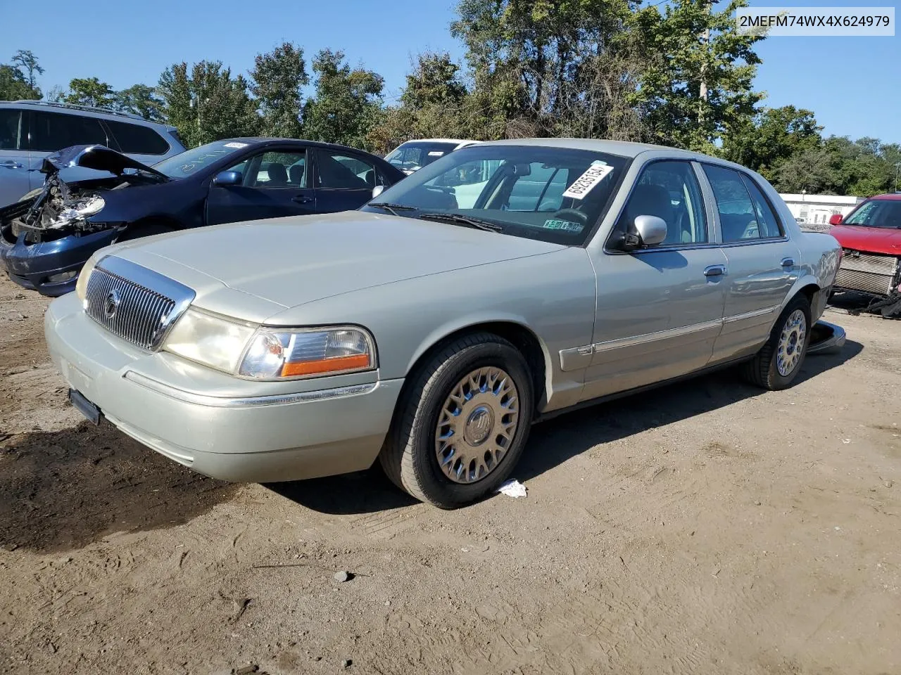 2004 Mercury Grand Marquis Gs VIN: 2MEFM74WX4X624979 Lot: 69235154