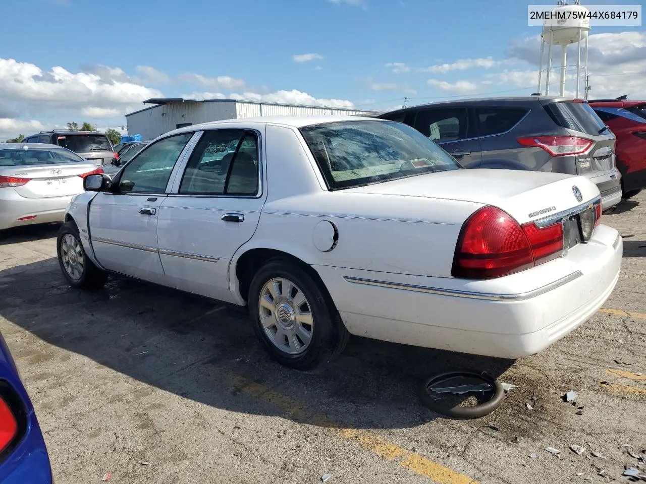 2004 Mercury Grand Marquis Ls VIN: 2MEHM75W44X684179 Lot: 70408384