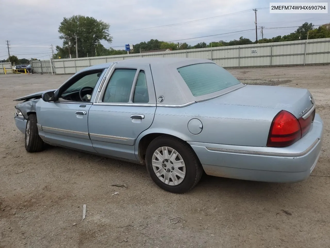 2004 Mercury Grand Marquis Gs VIN: 2MEFM74W94X690794 Lot: 71289274