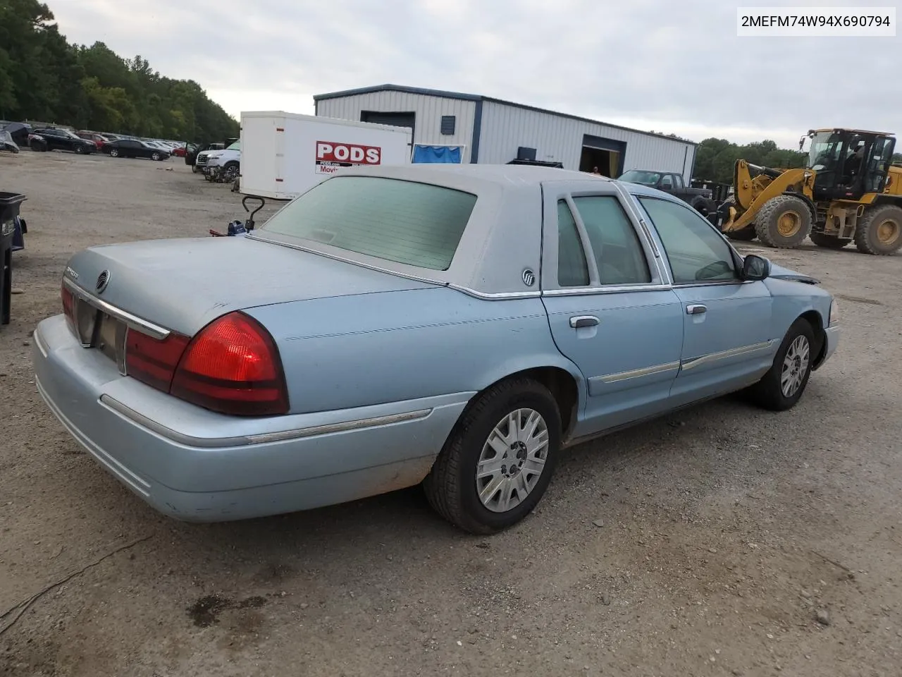 2004 Mercury Grand Marquis Gs VIN: 2MEFM74W94X690794 Lot: 71289274