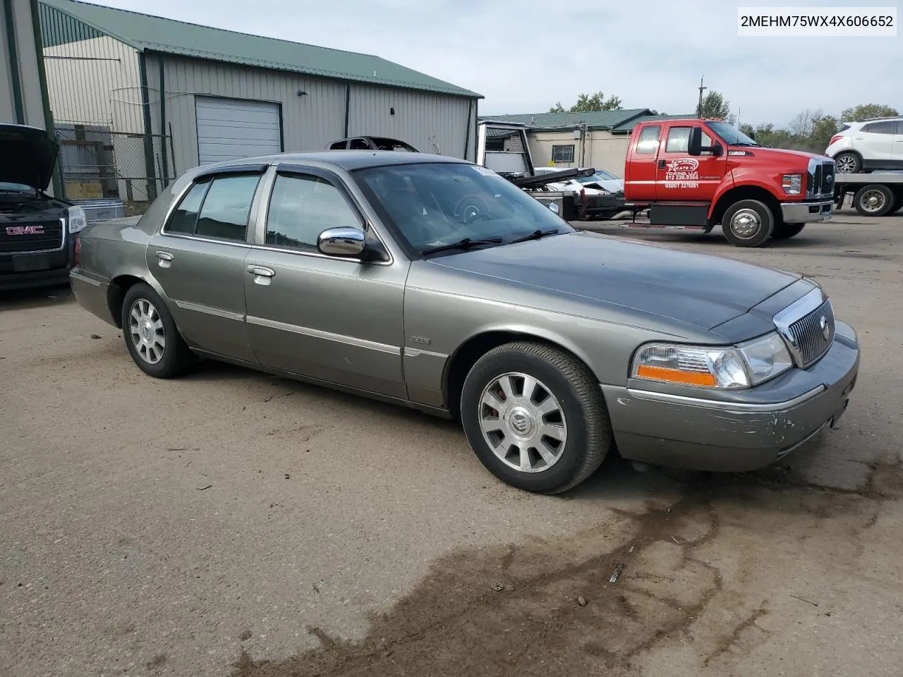 2004 Mercury Grand Marquis Ls VIN: 2MEHM75WX4X606652 Lot: 71744534