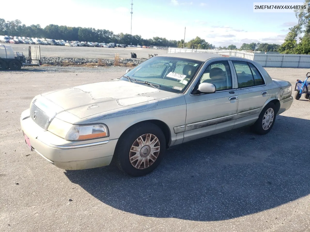 2004 Mercury Grand Marquis Gs VIN: 2MEFM74WX4X648795 Lot: 71767754