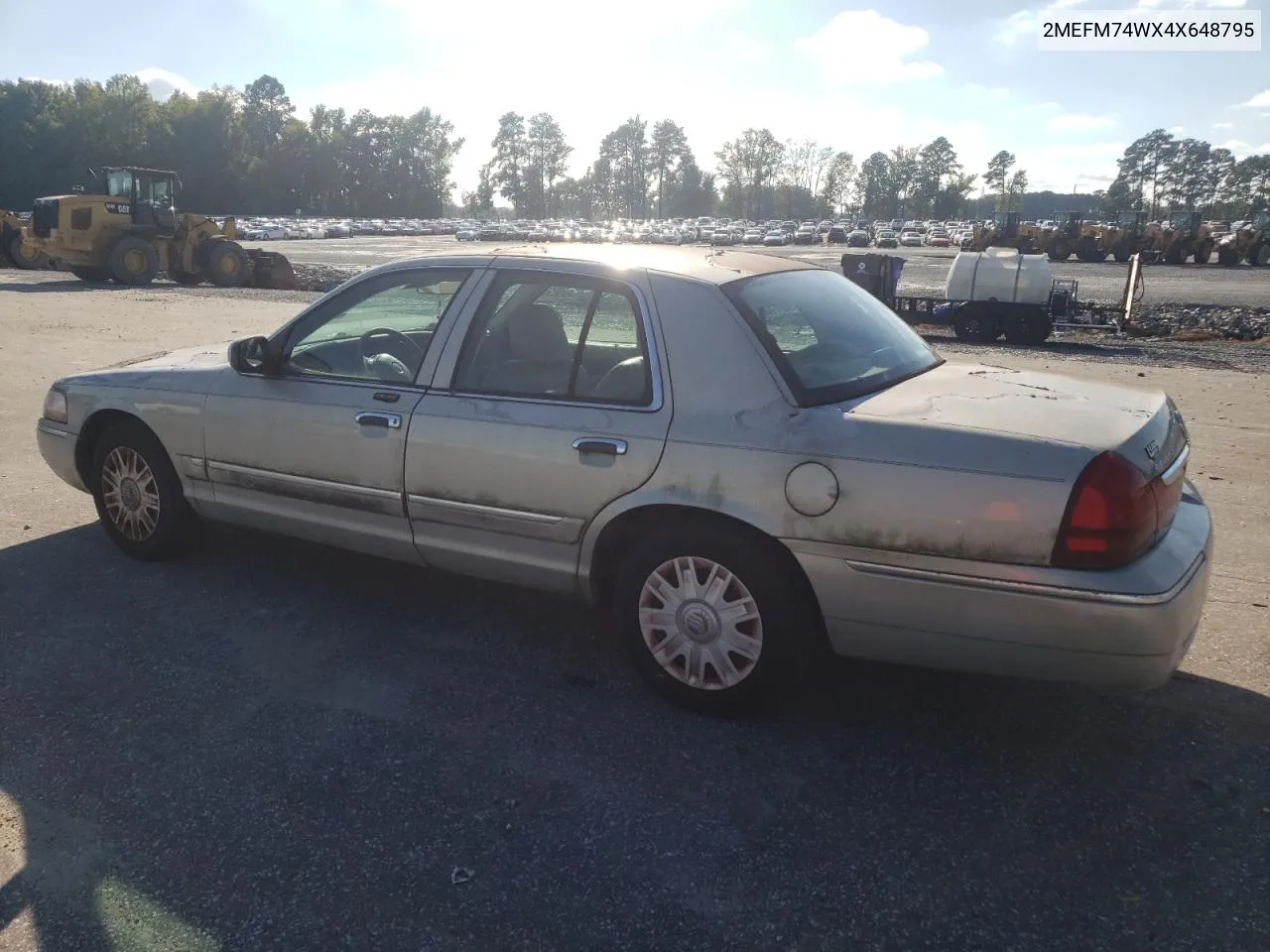 2004 Mercury Grand Marquis Gs VIN: 2MEFM74WX4X648795 Lot: 71767754