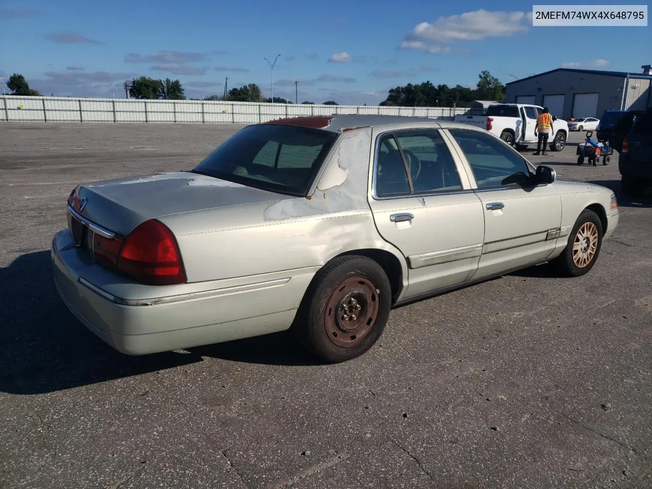 2004 Mercury Grand Marquis Gs VIN: 2MEFM74WX4X648795 Lot: 71767754