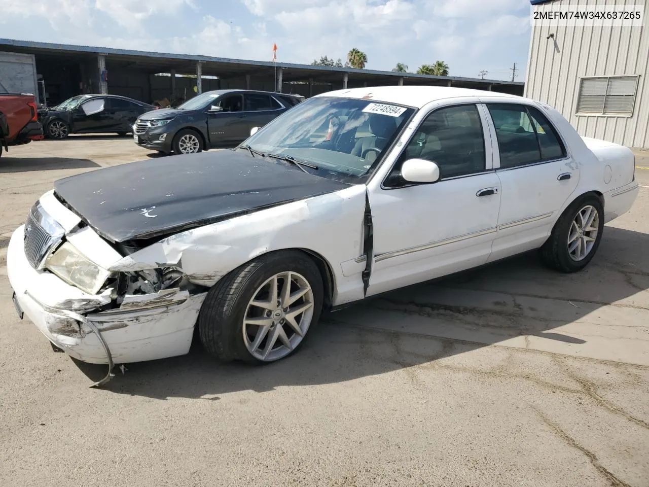 2004 Mercury Grand Marquis Gs VIN: 2MEFM74W34X637265 Lot: 72248594