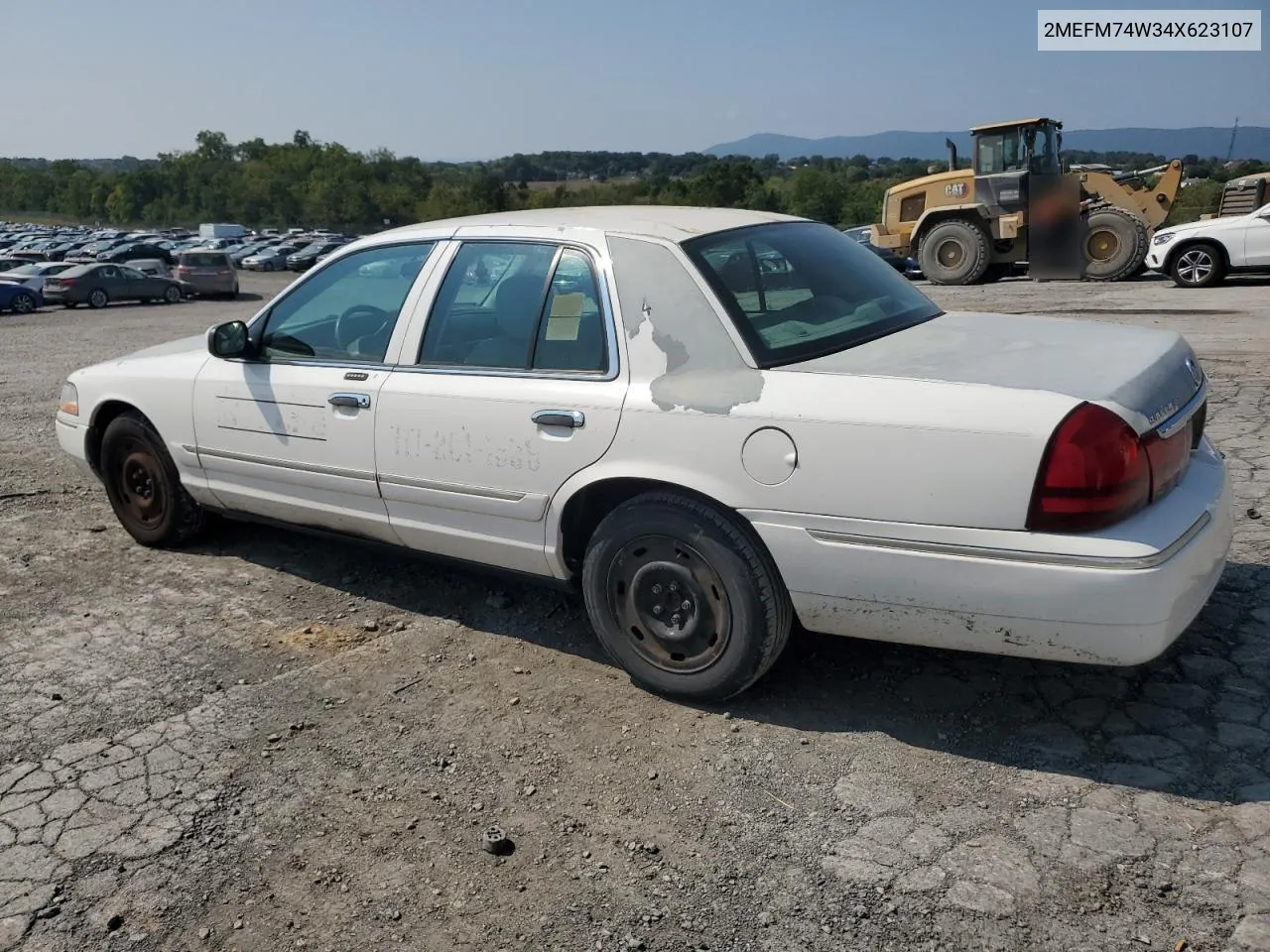 2004 Mercury Grand Marquis Gs VIN: 2MEFM74W34X623107 Lot: 72426544