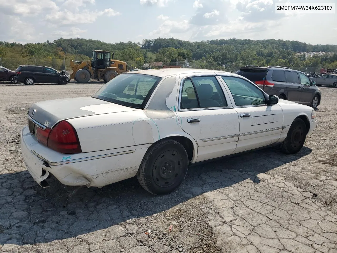 2004 Mercury Grand Marquis Gs VIN: 2MEFM74W34X623107 Lot: 72426544