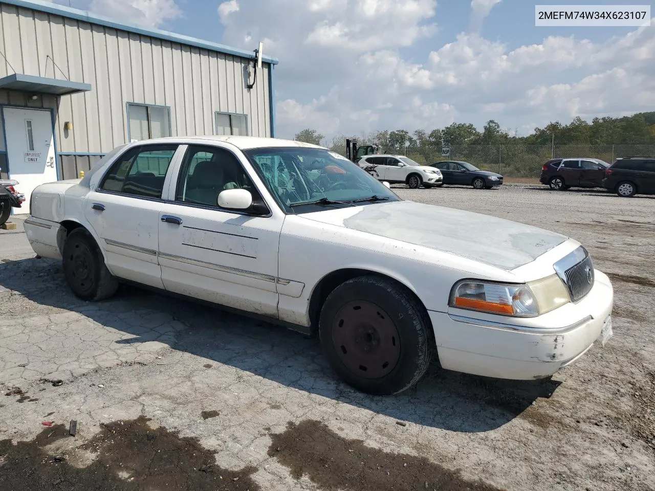 2004 Mercury Grand Marquis Gs VIN: 2MEFM74W34X623107 Lot: 72426544