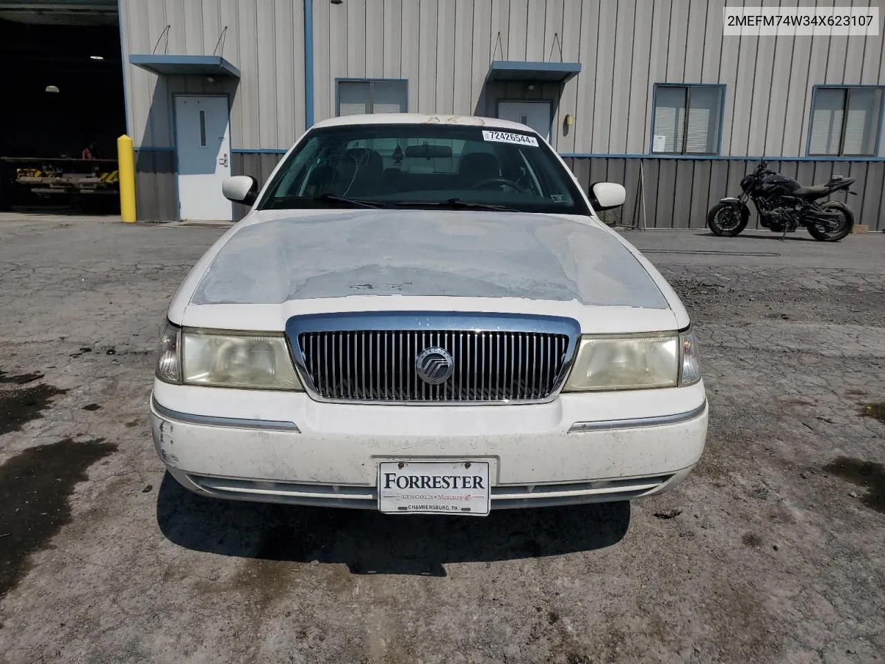 2004 Mercury Grand Marquis Gs VIN: 2MEFM74W34X623107 Lot: 72426544