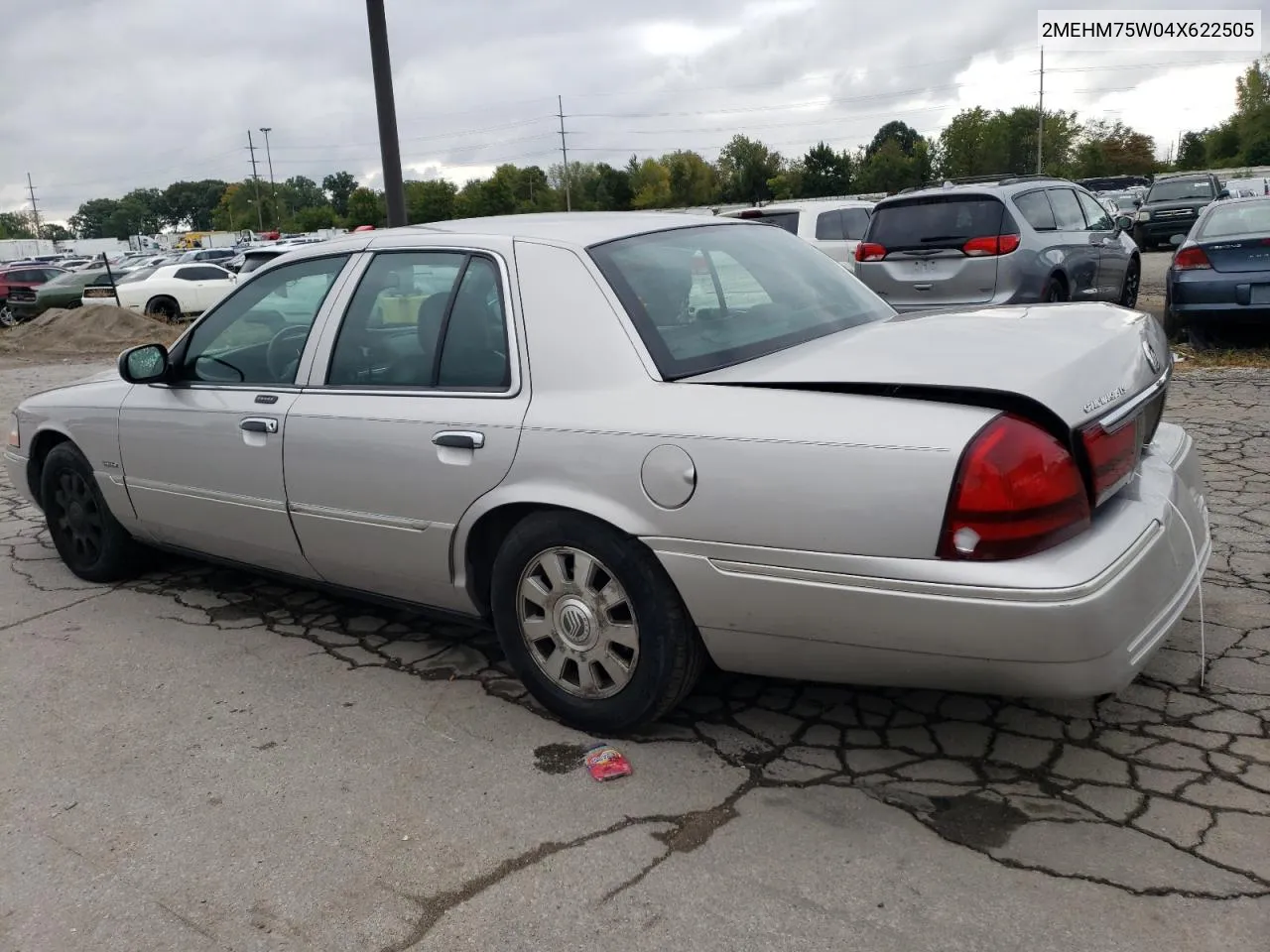 2004 Mercury Grand Marquis Ls VIN: 2MEHM75W04X622505 Lot: 72610224