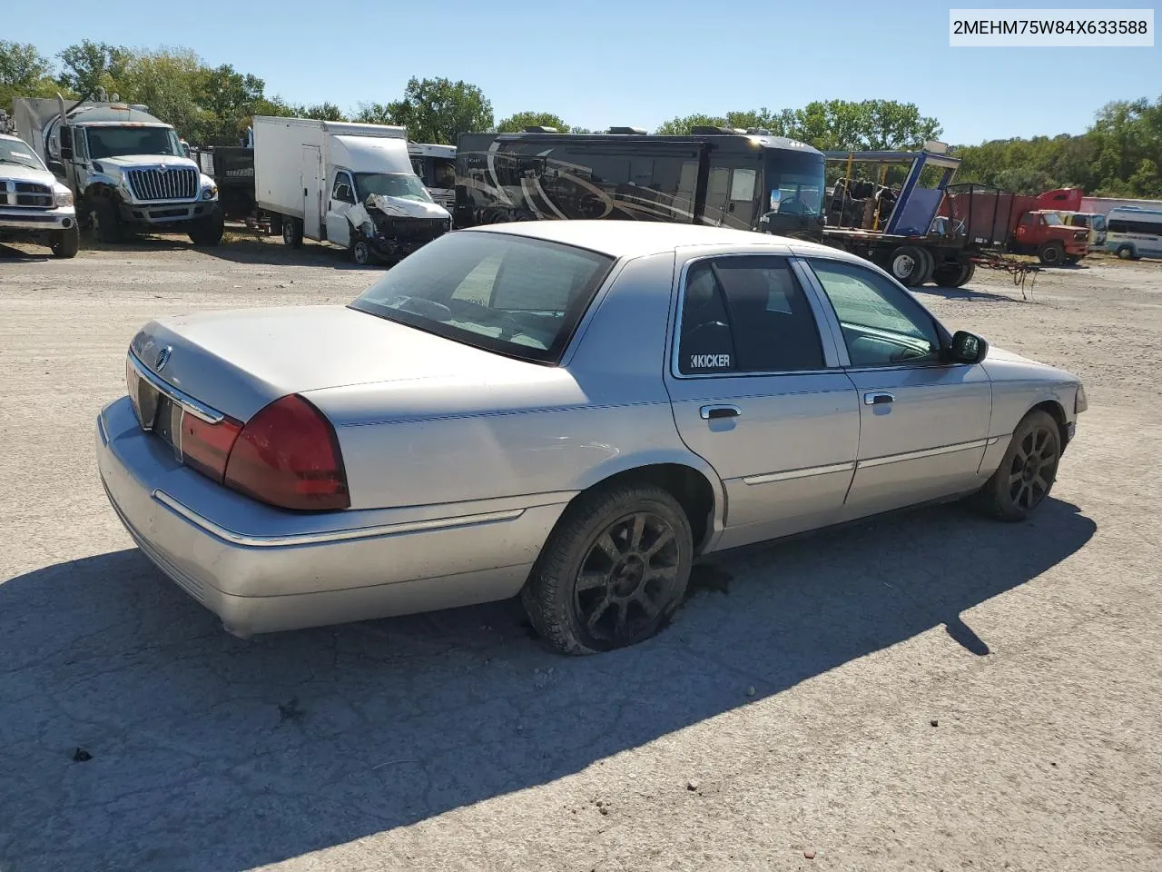 2004 Mercury Grand Marquis Ls VIN: 2MEHM75W84X633588 Lot: 72693574