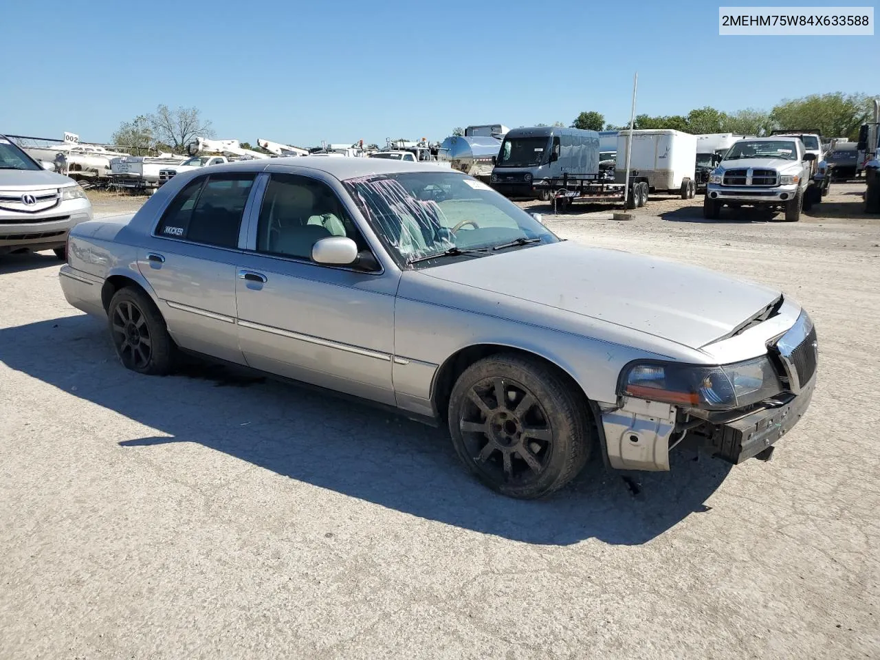 2004 Mercury Grand Marquis Ls VIN: 2MEHM75W84X633588 Lot: 72693574