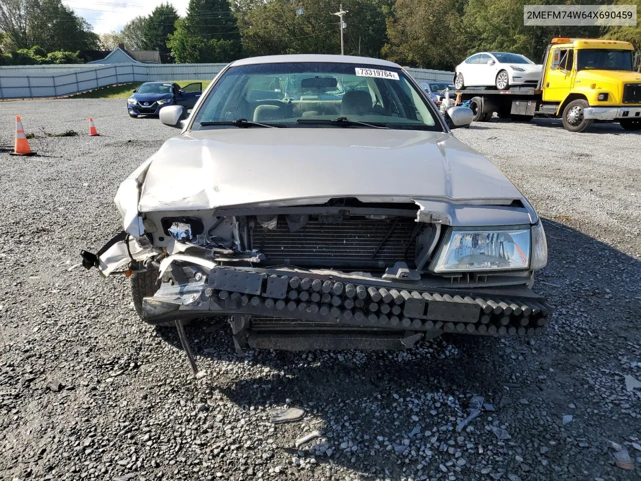 2004 Mercury Grand Marquis Gs VIN: 2MEFM74W64X690459 Lot: 73319764