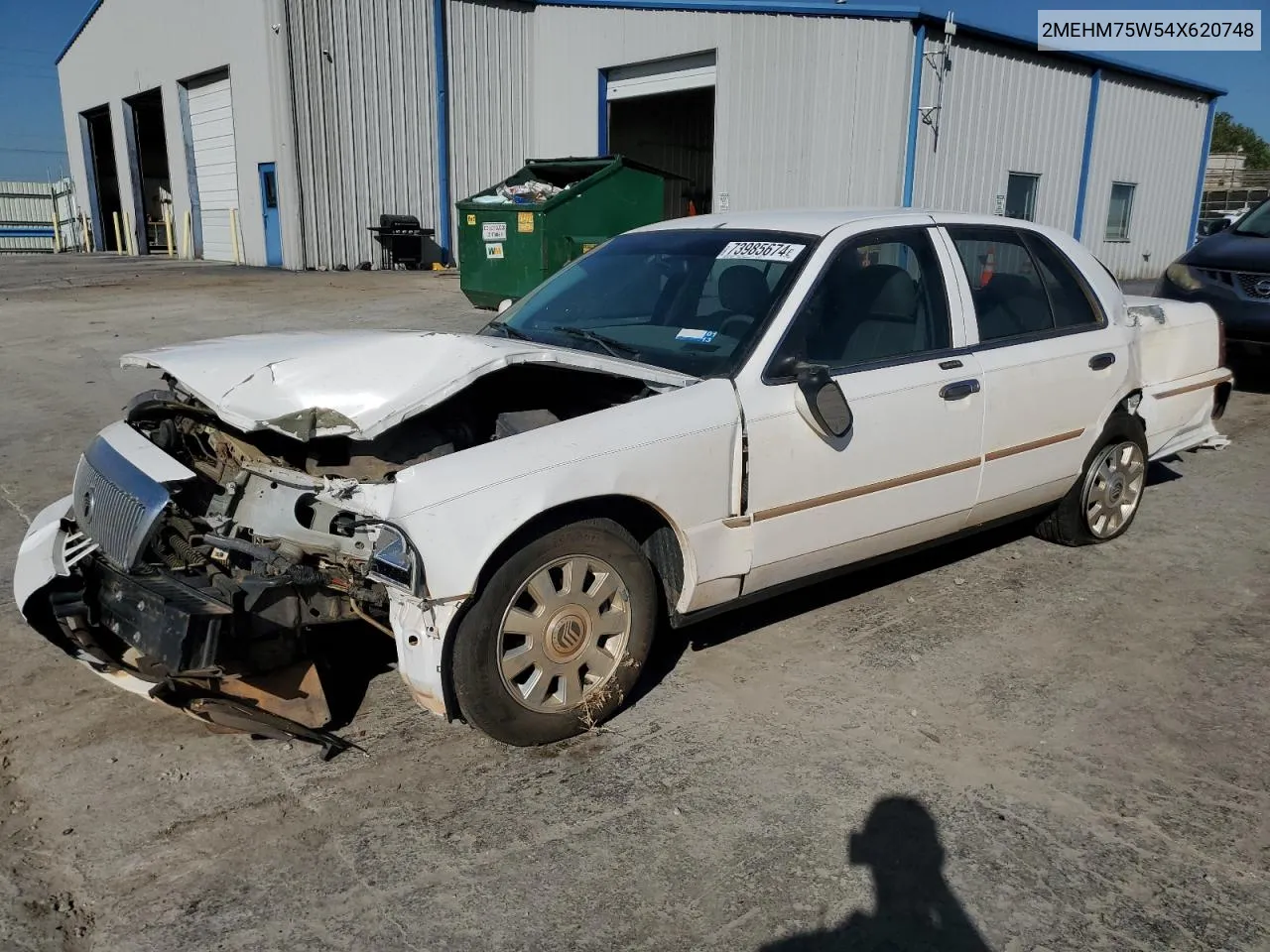 2004 Mercury Grand Marquis Ls VIN: 2MEHM75W54X620748 Lot: 73985674