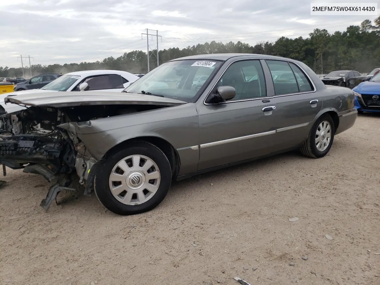 2004 Mercury Grand Marquis Ls VIN: 2MEFM75W04X614430 Lot: 74510904