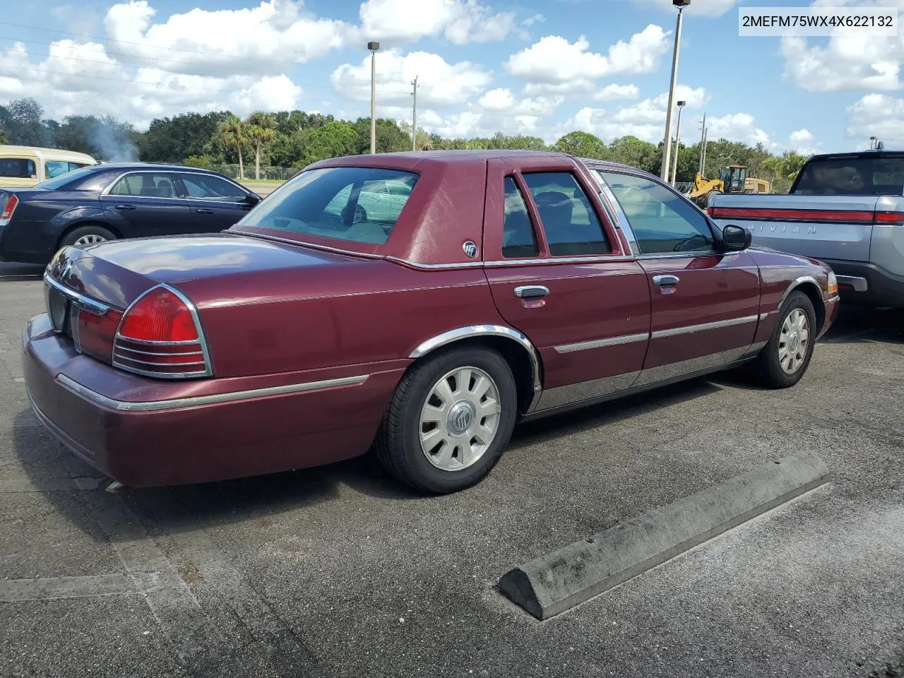 2004 Mercury Grand Marquis Ls VIN: 2MEFM75WX4X622132 Lot: 74800884