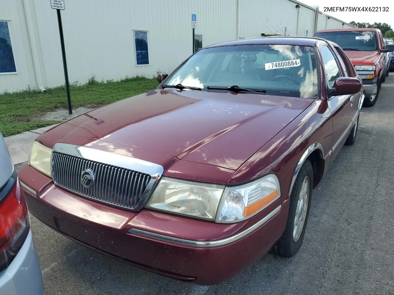 2004 Mercury Grand Marquis Ls VIN: 2MEFM75WX4X622132 Lot: 74800884