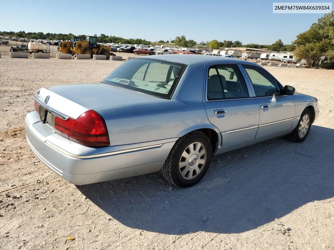 2004 Mercury Grand Marquis Ls VIN: 2MEFM75W84X639334 Lot: 74941634