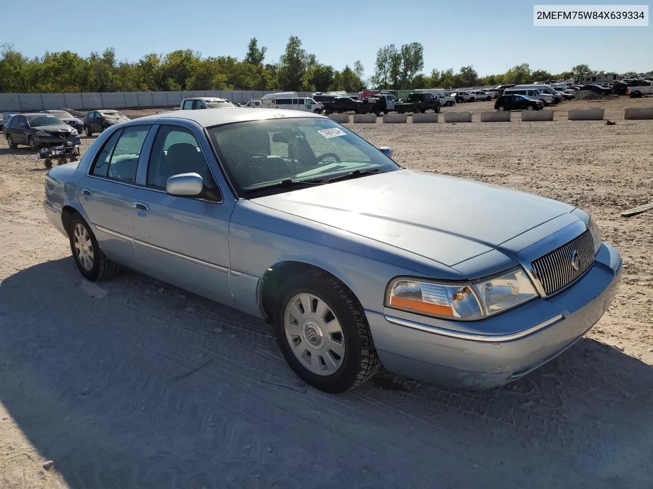 2004 Mercury Grand Marquis Ls VIN: 2MEFM75W84X639334 Lot: 74941634