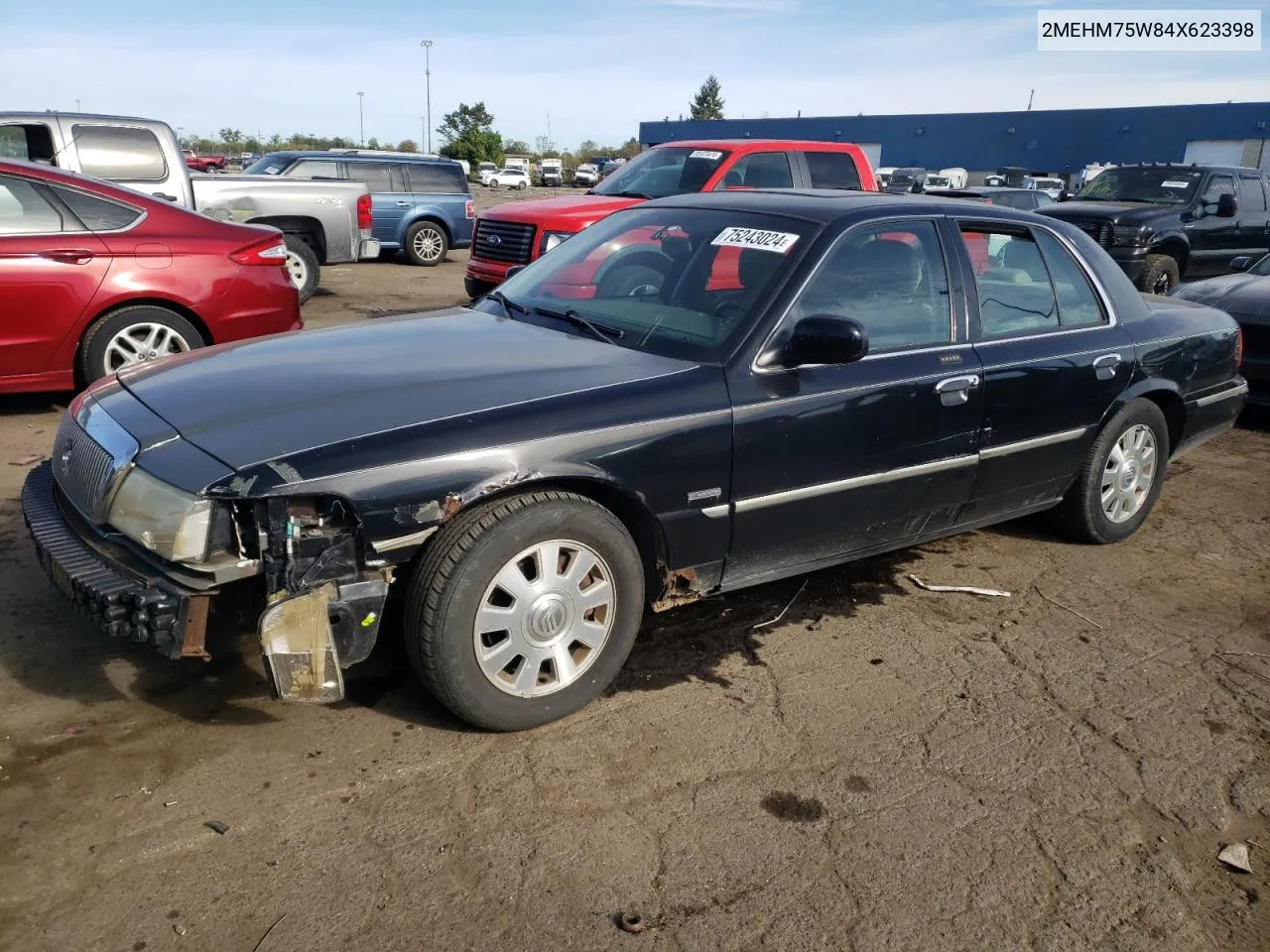 2004 Mercury Grand Marquis Ls VIN: 2MEHM75W84X623398 Lot: 75243024