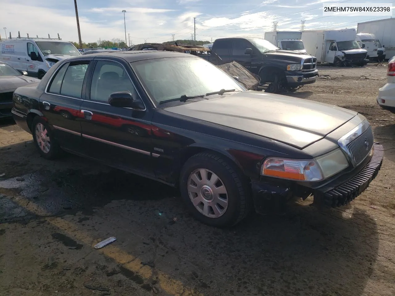 2004 Mercury Grand Marquis Ls VIN: 2MEHM75W84X623398 Lot: 75243024