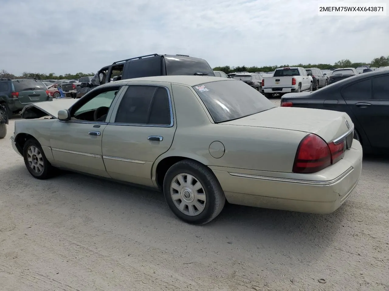 2004 Mercury Grand Marquis Ls VIN: 2MEFM75WX4X643871 Lot: 75699124