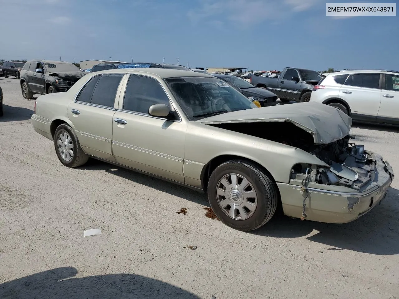 2004 Mercury Grand Marquis Ls VIN: 2MEFM75WX4X643871 Lot: 75699124