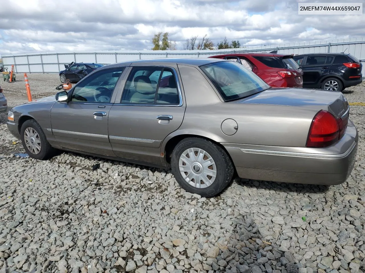 2004 Mercury Grand Marquis Gs VIN: 2MEFM74W44X659047 Lot: 75977484