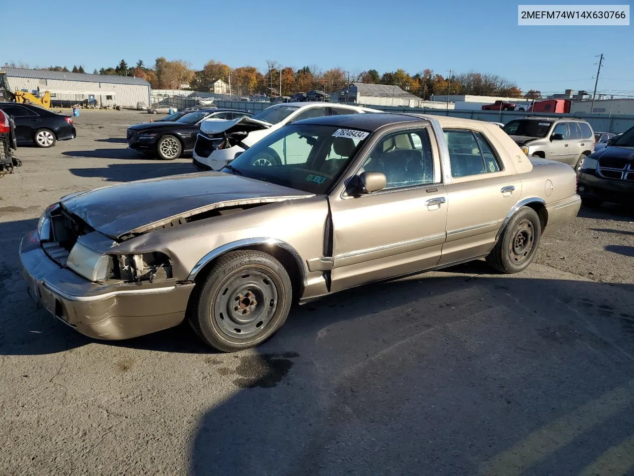 2004 Mercury Grand Marquis Gs VIN: 2MEFM74W14X630766 Lot: 76246434