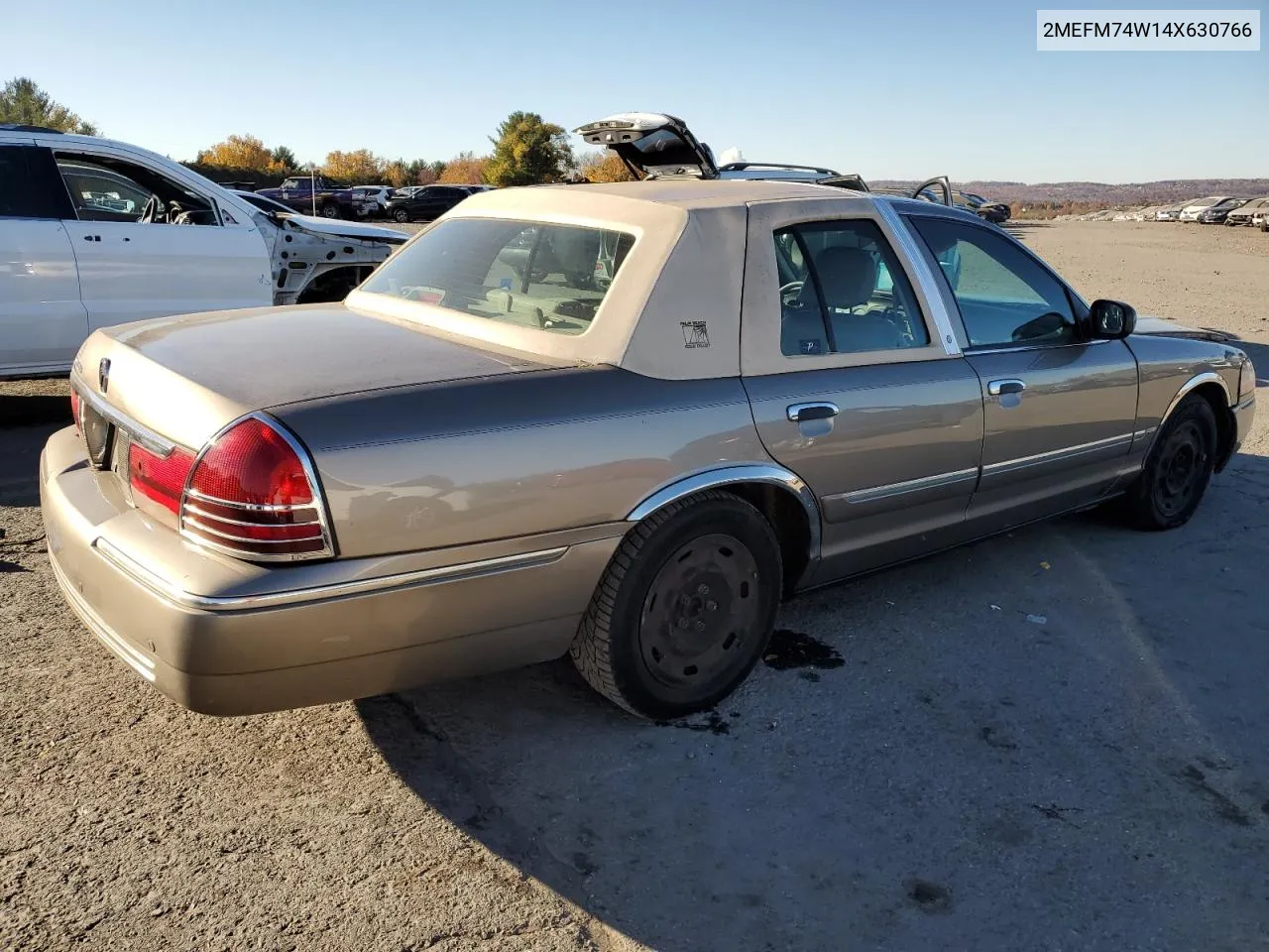 2004 Mercury Grand Marquis Gs VIN: 2MEFM74W14X630766 Lot: 76246434