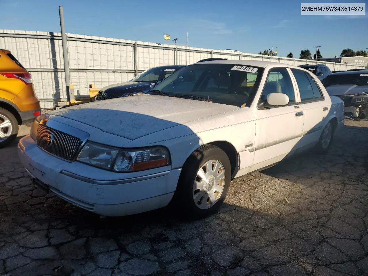 2004 Mercury Grand Marquis Ls VIN: 2MEHM75W34X614379 Lot: 76318754