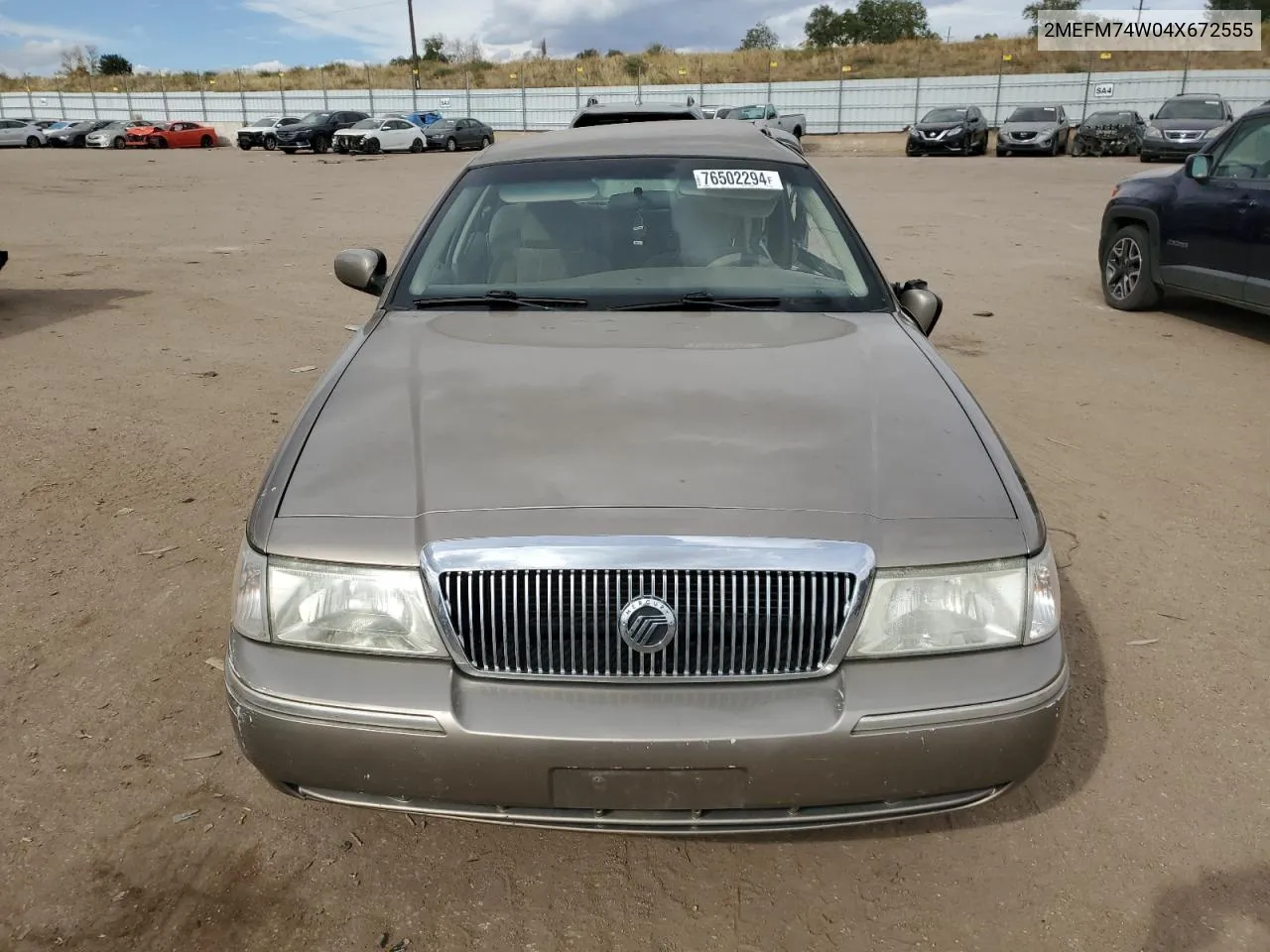 2004 Mercury Grand Marquis Gs VIN: 2MEFM74W04X672555 Lot: 76502294