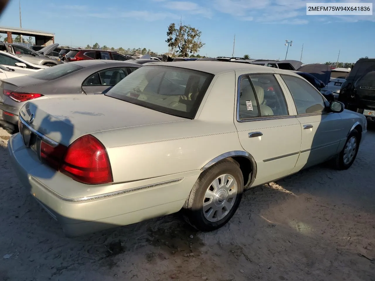 2004 Mercury Grand Marquis Ls VIN: 2MEFM75W94X641836 Lot: 76658634